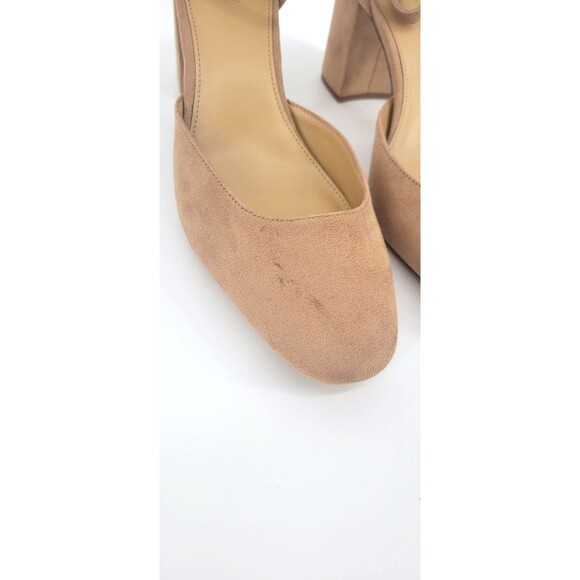 J Crew Beige Chunky Suede Pump Heels Size 9.5 - Picture 9 of 10